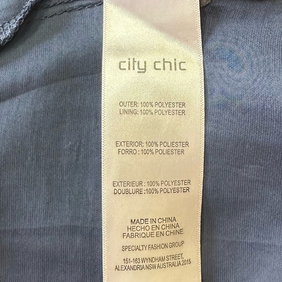 City Chic Navy Lace Back Silky Cami Top, 18/20 - Picture 6 of 7